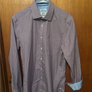 Jos. A. Bank Red and White Checkered Button Down Shirt